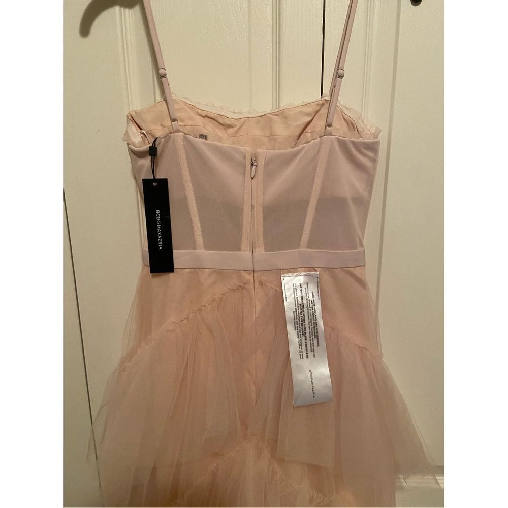 BCBGMAXAZRIA Women's Fit and Flare Tiered Ruffle Evening Gown 2 - Picture 6 of 8